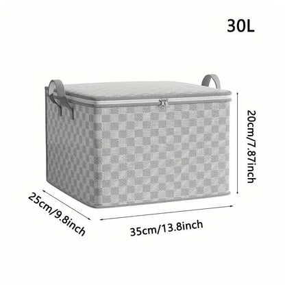 Checkerboard Canvas Portable Storage Box - A-1 Thread Vault