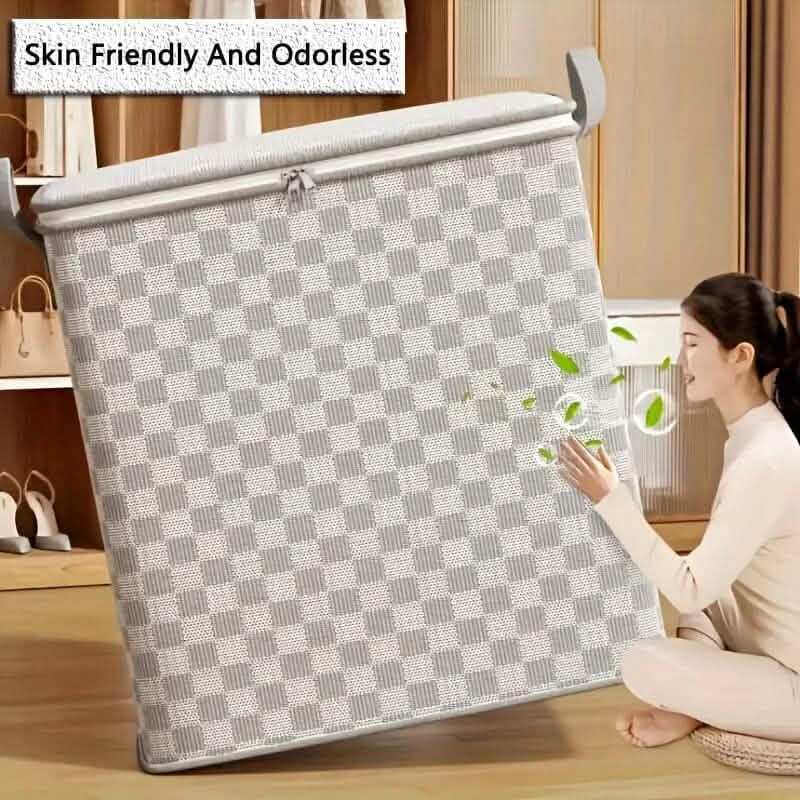 Checkerboard Canvas Portable Storage Box - A-1 Thread Vault