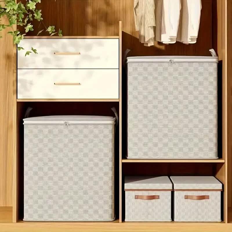Checkerboard Canvas Portable Storage Box - A-1 Thread Vault