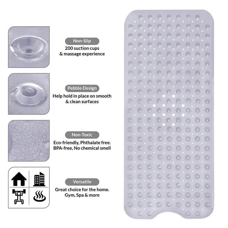 Extra Long Non Slip Bathtub Mat - A-1 Thread Vault