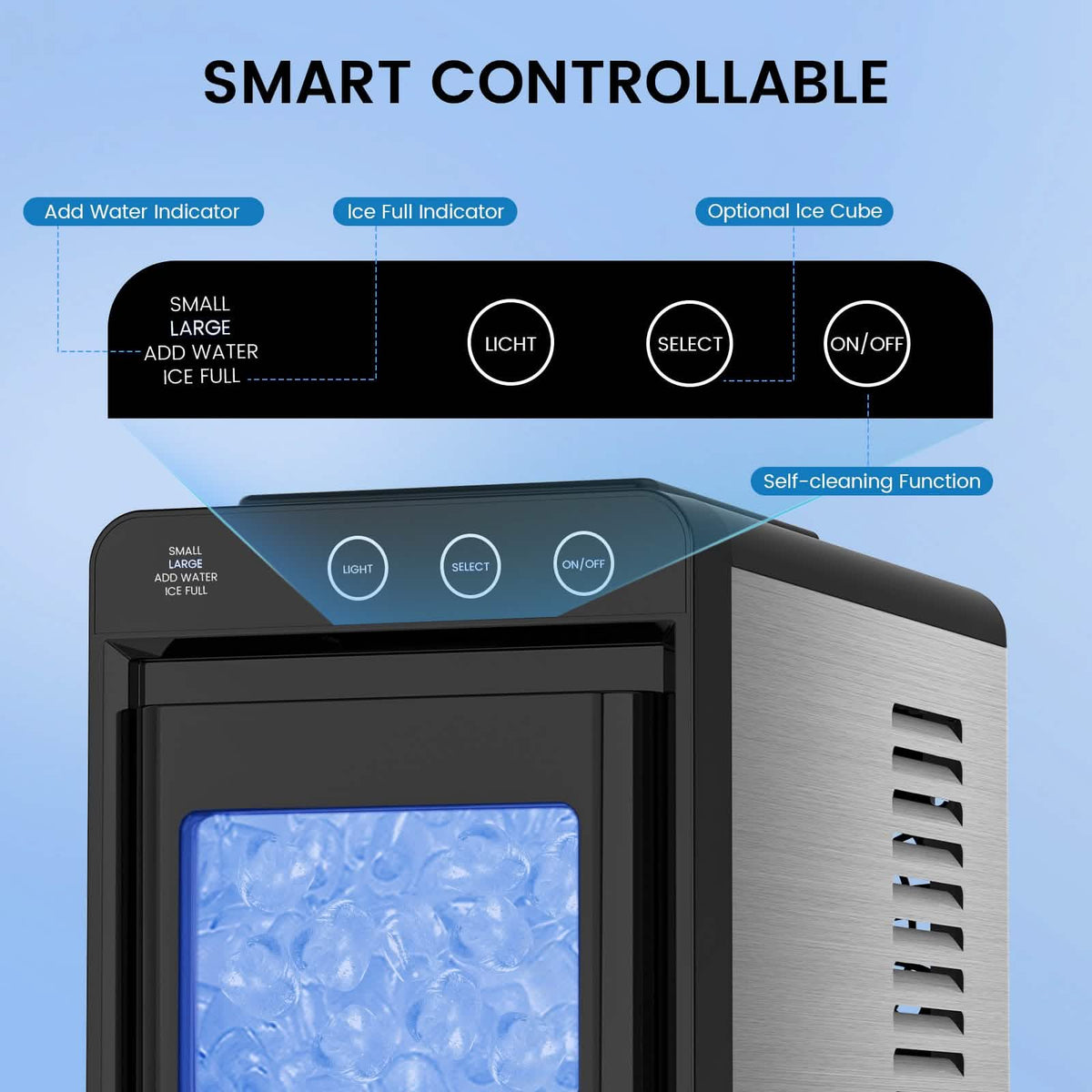 Portable Countertop Ice Maker – 8 Cubes/6 Min, Self-Cleaning - A-1 Thread Vault