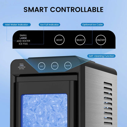 Portable Countertop Ice Maker – 8 Cubes/6 Min, Self-Cleaning - A-1 Thread Vault