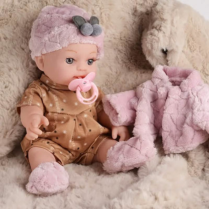 12" Pink Baby Doll – PVC Dress-Up Play Doll (Ages 3+) - A-1 Thread Vault