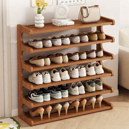 Bamboo Shoe Rack Organizer – 5 or 6 Tier, Space-Saving Storage - A-1 Thread Vault