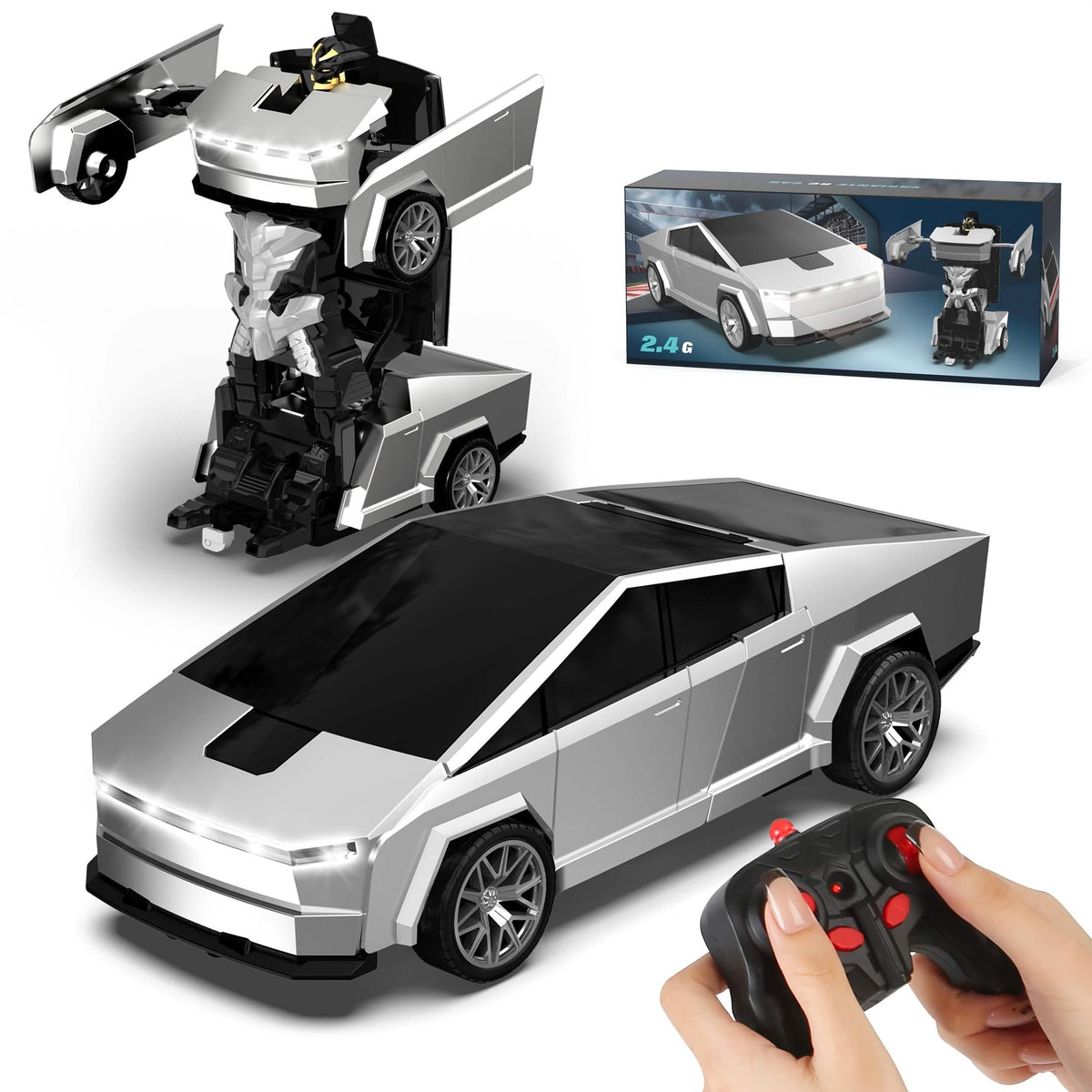 2.4GHz Remote Control Off-Road Car – Robot Transforming, LED Lights - A-1 Thread Vault