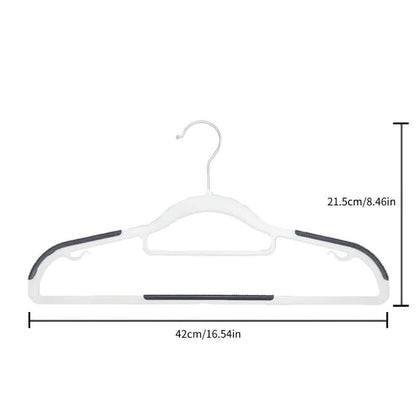 10-Pack: Heavy-Duty Plastic Anti-Skid Clothes Hangers - A-1 Thread Vault