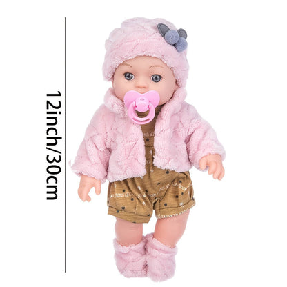 12" Pink Baby Doll – PVC Dress-Up Play Doll (Ages 3+) - A-1 Thread Vault