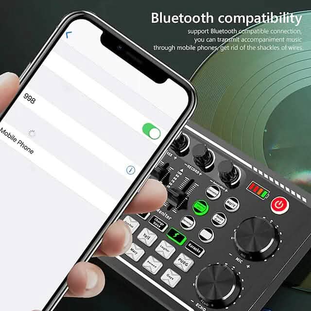 F998 Live Sound Card Audio Mixer Podcast Audio Interface with DJ Mixer Effects - A-1 Thread Vault