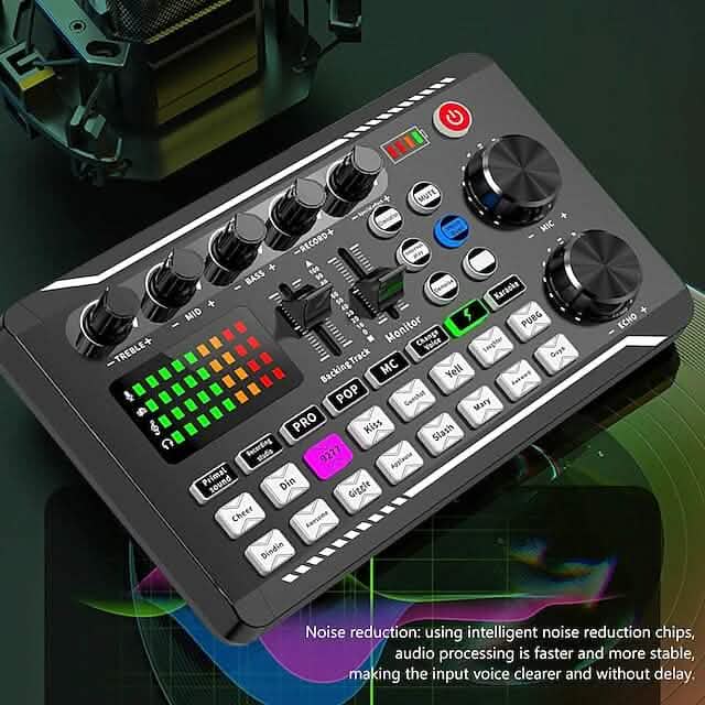 F998 Live Sound Card Audio Mixer Podcast Audio Interface with DJ Mixer Effects - A-1 Thread Vault