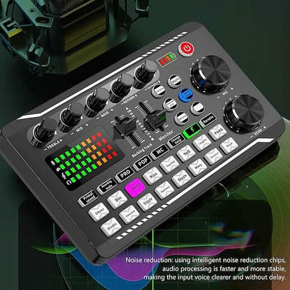 F998 Live Sound Card Audio Mixer Podcast Audio Interface with DJ Mixer Effects - A-1 Thread Vault