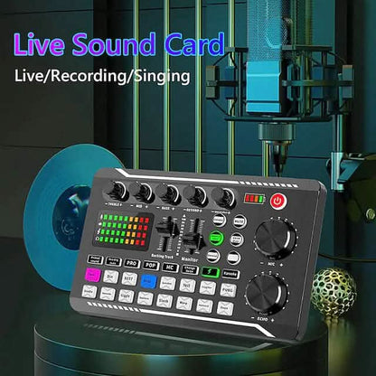 F998 Live Sound Card Audio Mixer Podcast Audio Interface with DJ Mixer Effects - A-1 Thread Vault