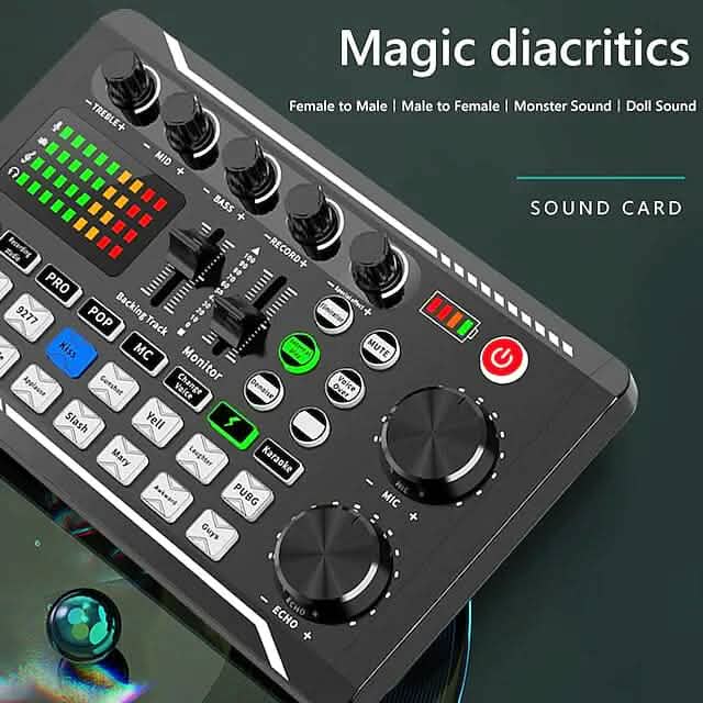 F998 Live Sound Card Audio Mixer Podcast Audio Interface with DJ Mixer Effects - A-1 Thread Vault