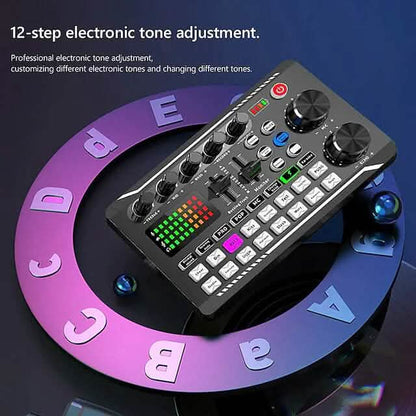 F998 Live Sound Card Audio Mixer Podcast Audio Interface with DJ Mixer Effects - A-1 Thread Vault
