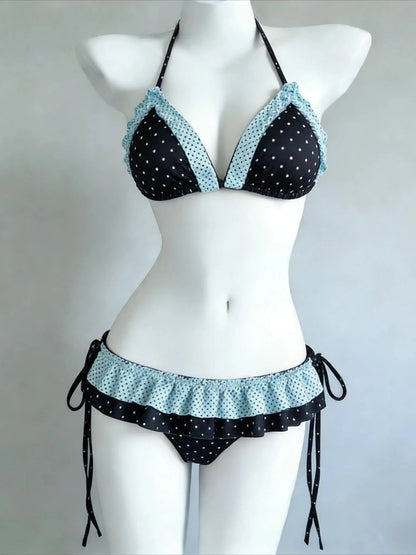 Fairy Sweet High Waist 4-Piece Split Bikini Set For Women 2026 - Print Trendy Swimwear Chic Beach Vacation Summer Party Fashion - A-1 Thread Vault