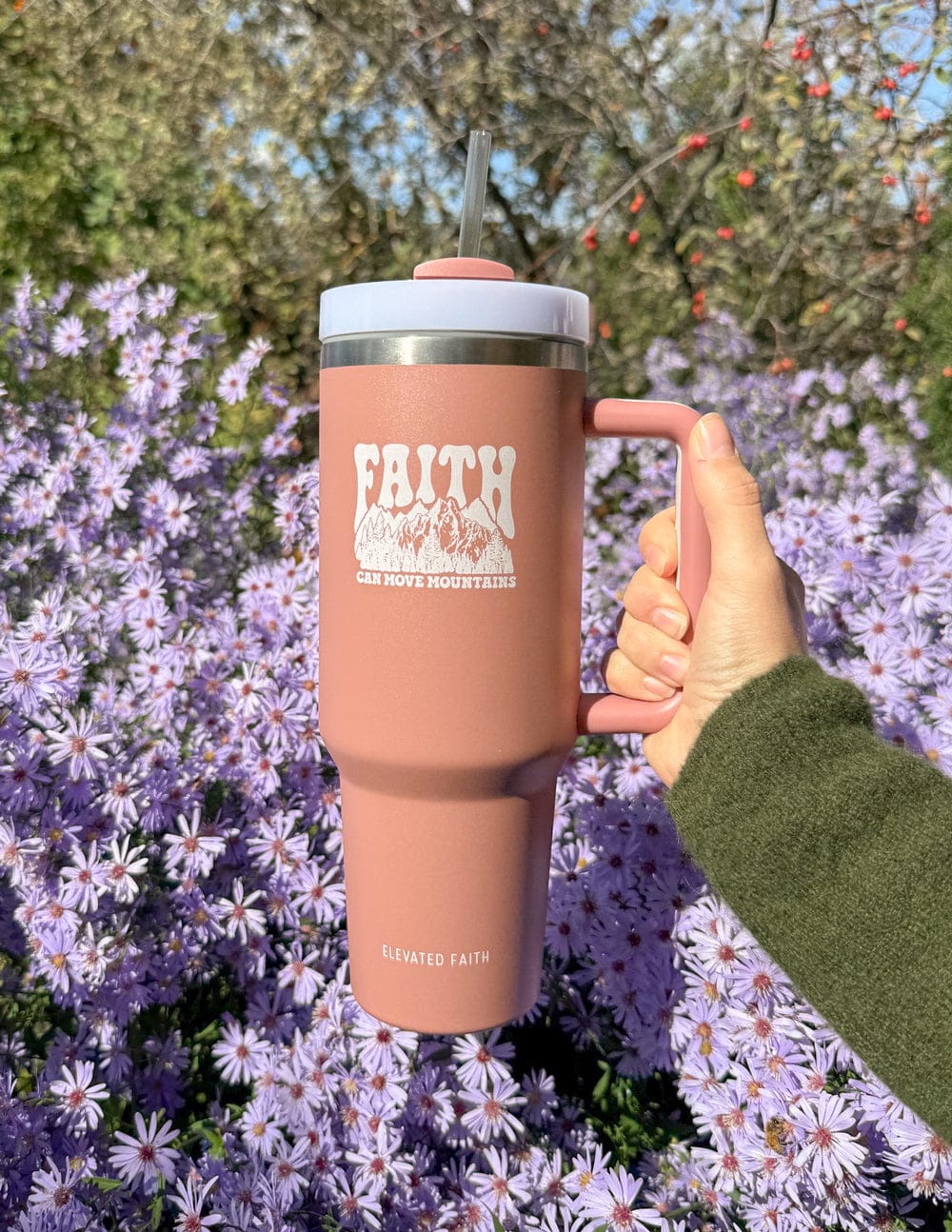 Faith Can Move Mountains 40 oz Tumbler - A-1 Thread Vault