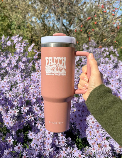 Faith Can Move Mountains 40 oz Tumbler - A-1 Thread Vault