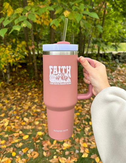 Faith Can Move Mountains 40 oz Tumbler - A-1 Thread Vault