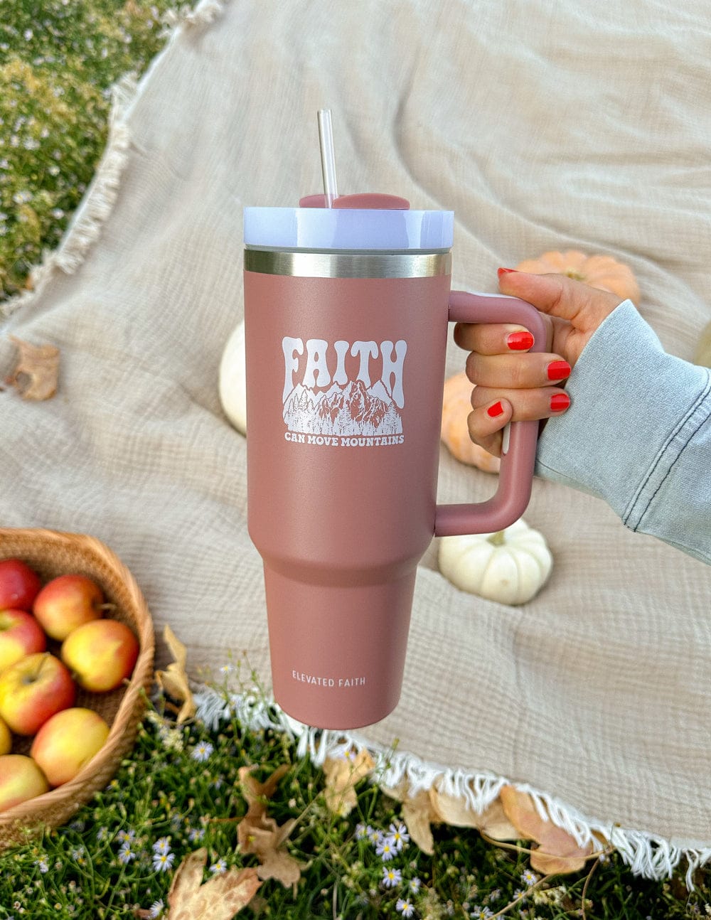 Faith Can Move Mountains 40 oz Tumbler - A-1 Thread Vault