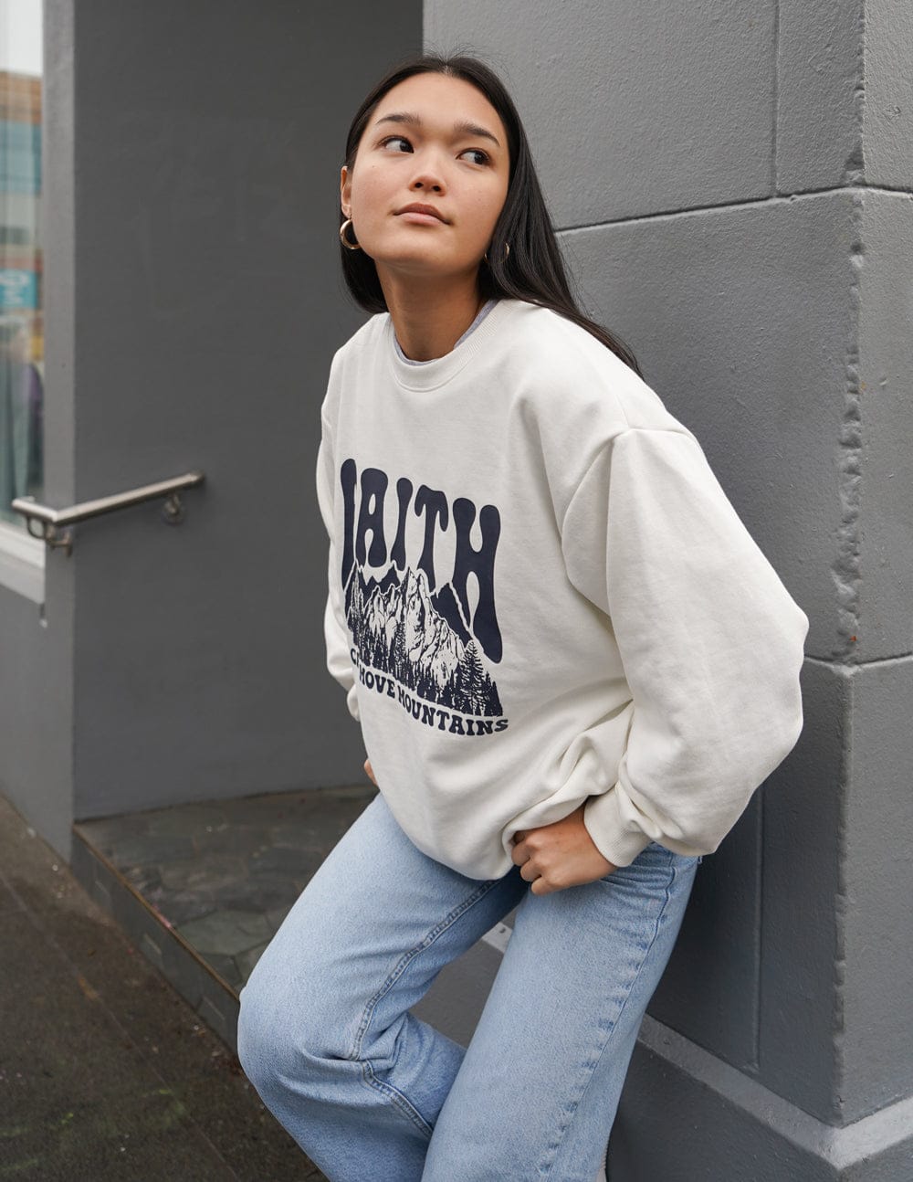 Faith Can Move Mountains Unisex Crewneck - A-1 Thread Vault