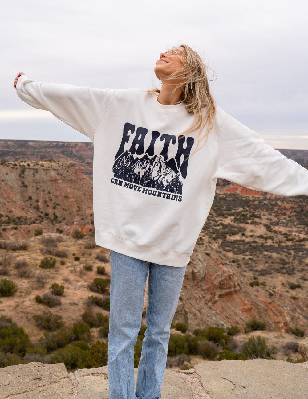 Faith Can Move Mountains Unisex Crewneck - A-1 Thread Vault