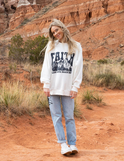 Faith Can Move Mountains Unisex Crewneck - A-1 Thread Vault