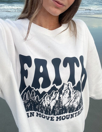 Faith Can Move Mountains Unisex Crewneck - A-1 Thread Vault