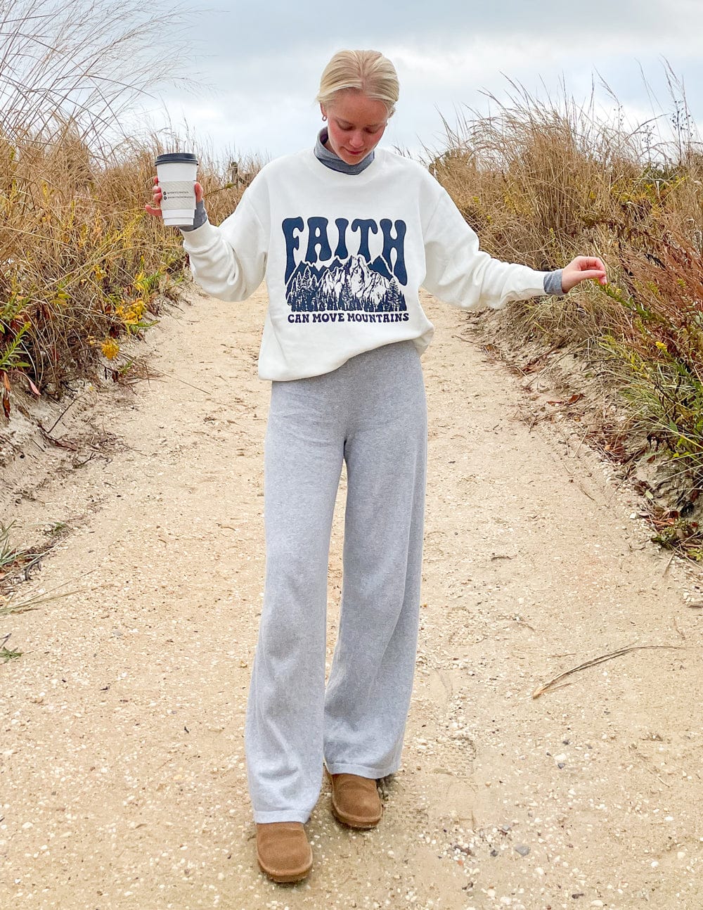 Faith Can Move Mountains Unisex Crewneck - A-1 Thread Vault