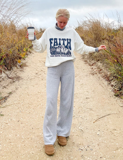 Faith Can Move Mountains Unisex Crewneck - A-1 Thread Vault