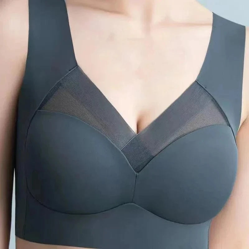 FallSweet 3PCS Plus Size Seamless Sport Bra for Woman Lace Wireless Bralette Shockproof Beautiful Back Bra Comfort Gym Underwear - A-1 Thread Vault