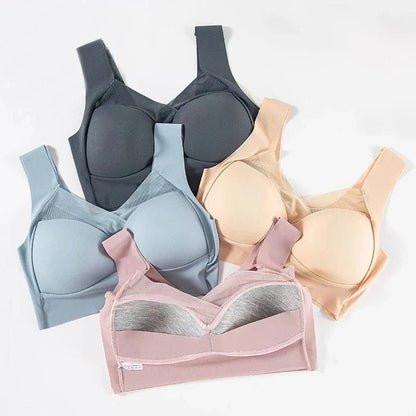 FallSweet 3PCS Plus Size Seamless Sport Bra for Woman Lace Wireless Bralette Shockproof Beautiful Back Bra Comfort Gym Underwear - A-1 Thread Vault