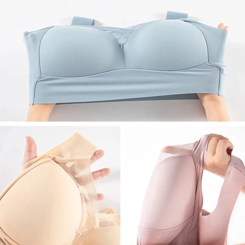 FallSweet 3PCS Plus Size Seamless Sport Bra for Woman Lace Wireless Bralette Shockproof Beautiful Back Bra Comfort Gym Underwear - A-1 Thread Vault