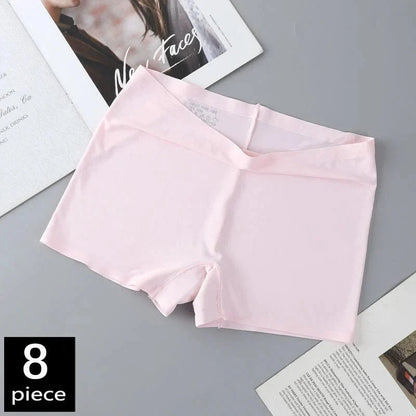 FallSweet 8PCS Anti-See-Through Ice Silk Breathable Seamless Panties for Woman Soft Breathable Underwear Sexy Female Lingerie - A-1 Thread Vault