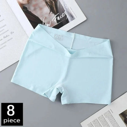 FallSweet 8PCS Anti-See-Through Ice Silk Breathable Seamless Panties for Woman Soft Breathable Underwear Sexy Female Lingerie - A-1 Thread Vault