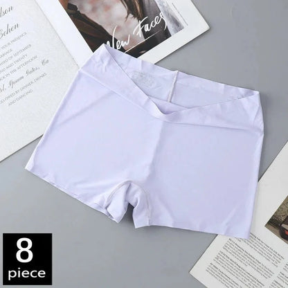 FallSweet 8PCS Anti-See-Through Ice Silk Breathable Seamless Panties for Woman Soft Breathable Underwear Sexy Female Lingerie - A-1 Thread Vault