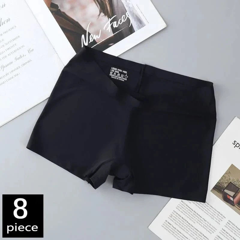 FallSweet 8PCS Anti-See-Through Ice Silk Breathable Seamless Panties for Woman Soft Breathable Underwear Sexy Female Lingerie - A-1 Thread Vault