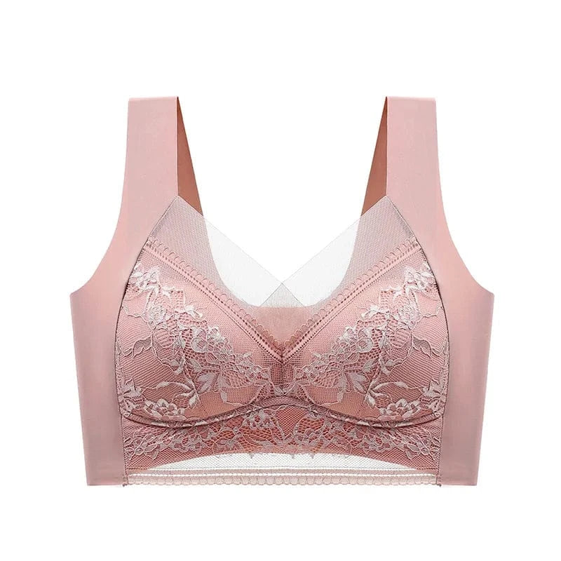 FallSweet Seamless Ice Silk Push Up Bra for Women Wireless Lace Bralette Plus Size Brassiere Summer Comfort Underwear Lingerie - A-1 Thread Vault