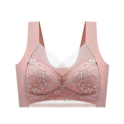 FallSweet Seamless Ice Silk Push Up Bra for Women Wireless Lace Bralette Plus Size Brassiere Summer Comfort Underwear Lingerie - A-1 Thread Vault