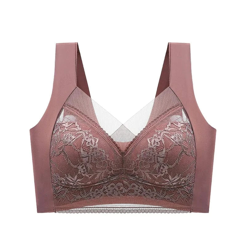 FallSweet Seamless Ice Silk Push Up Bra for Women Wireless Lace Bralette Plus Size Brassiere Summer Comfort Underwear Lingerie - A-1 Thread Vault