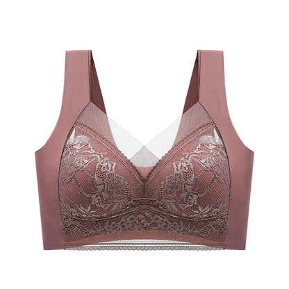 FallSweet Seamless Ice Silk Push Up Bra for Women Wireless Lace Bralette Plus Size Brassiere Summer Comfort Underwear Lingerie - A-1 Thread Vault