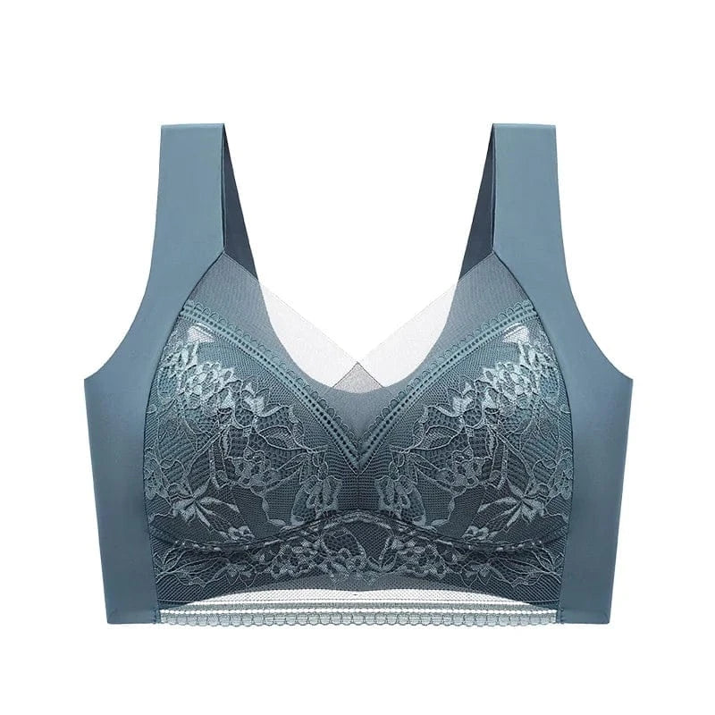 FallSweet Seamless Ice Silk Push Up Bra for Women Wireless Lace Bralette Plus Size Brassiere Summer Comfort Underwear Lingerie - A-1 Thread Vault