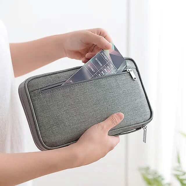 Family Travel Document Organizer Capacious Passport Holder Wallet - A-1 Thread Vault