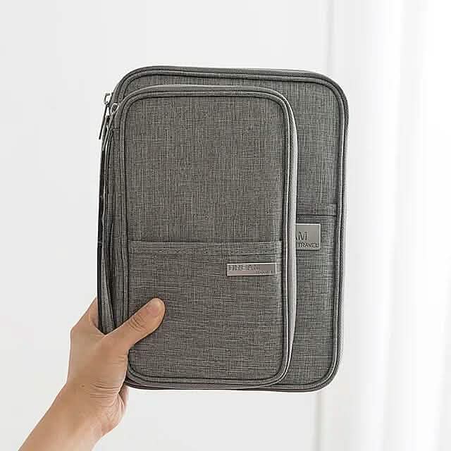Family Travel Document Organizer Capacious Passport Holder Wallet - A-1 Thread Vault