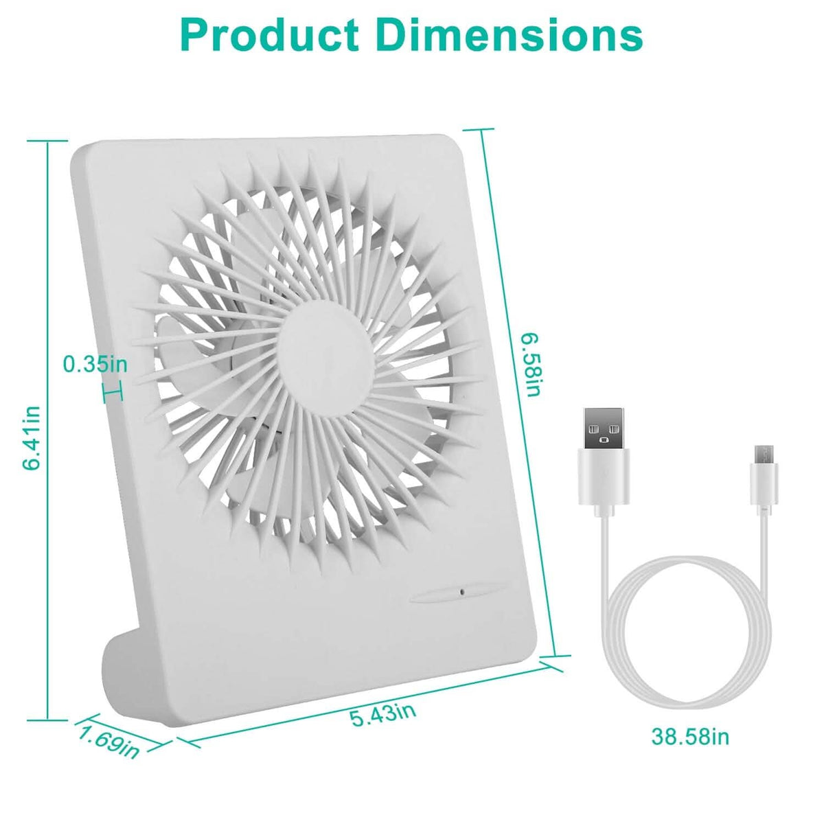 Fan USB Rechargeable Table Portable Desk Cooling Fan - A-1 Thread Vault
