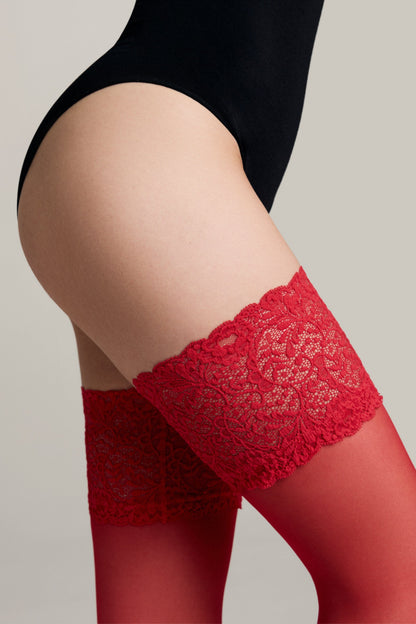 Fantasy Stockings Conte Amour - Openwork Elastic Band and Silk Effect - A-1 Thread Vault