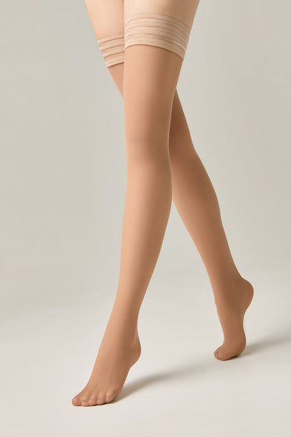 Fantasy Stockings Conte Cabaret - Openwork Elastic Band and Tulle Effect - A-1 Thread Vault