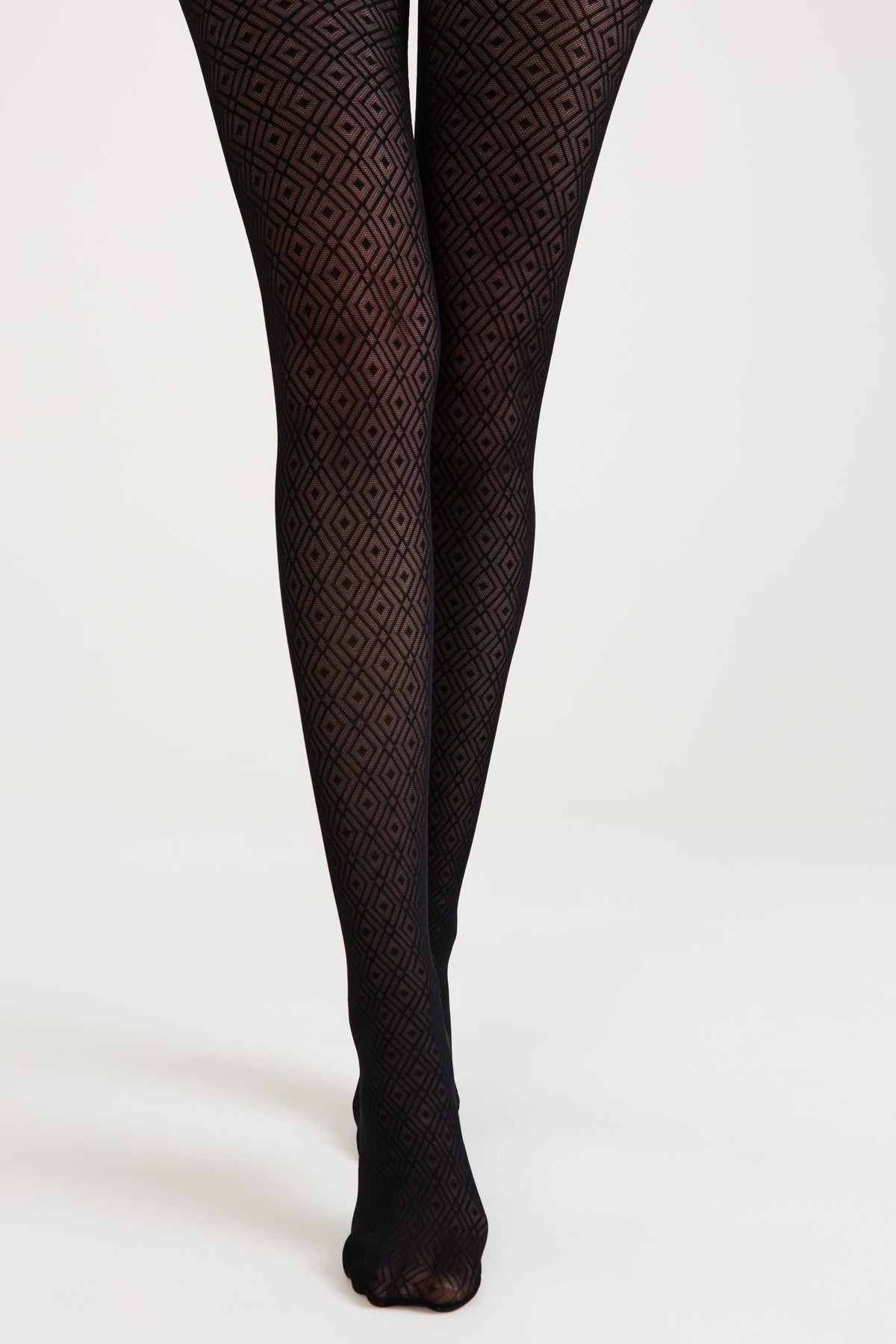 Fantasy Tights Conte Alba - Geometric Diamond Pattern - A-1 Thread Vault