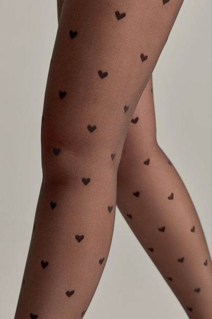 Fantasy Tights Conte Bonheur - Hearts Pattern - A-1 Thread Vault