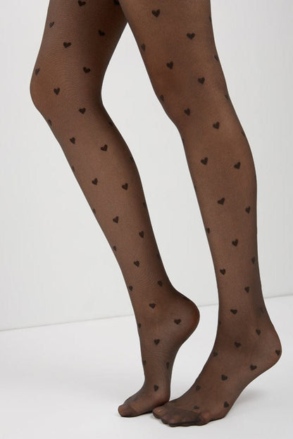 Fantasy Tights Conte Bonheur - Hearts Pattern - A-1 Thread Vault
