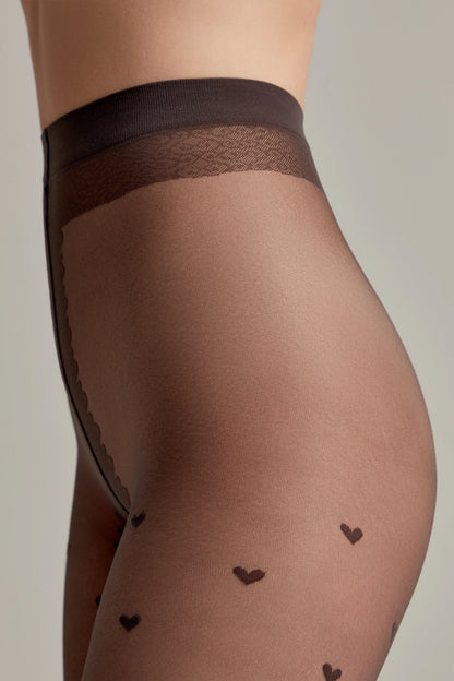 Fantasy Tights Conte Bonheur - Hearts Pattern - A-1 Thread Vault