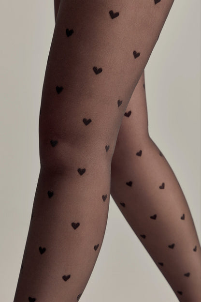 Fantasy Tights Conte Bonheur - Hearts Pattern - A-1 Thread Vault